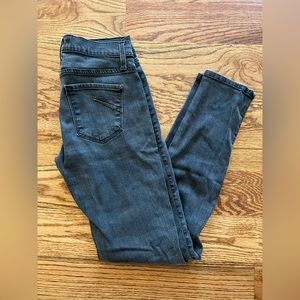 James Twiggy Jean (gray/black) — size 29, mid rise jean